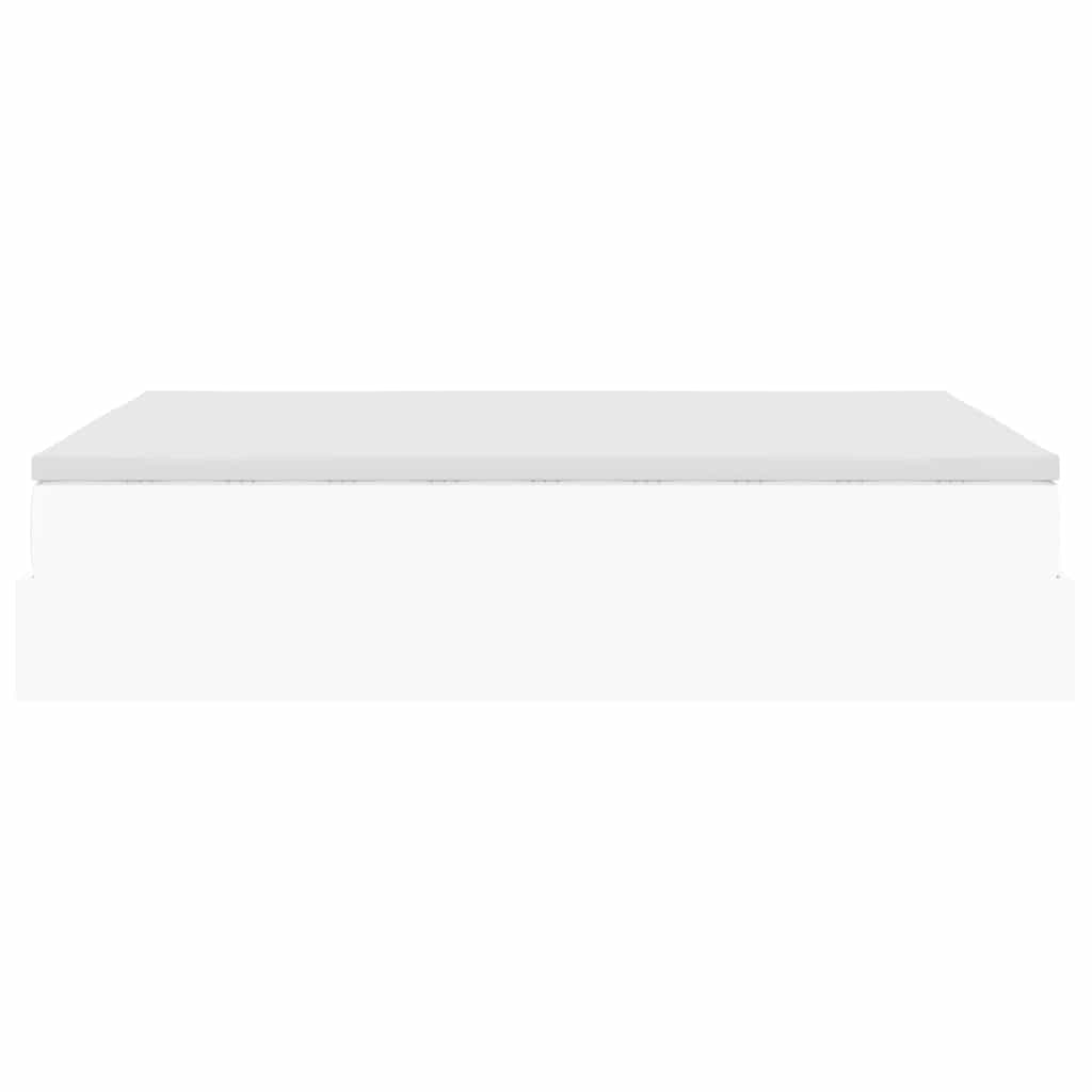 Ottoman bed met matras 140x190cm kunstleer wit