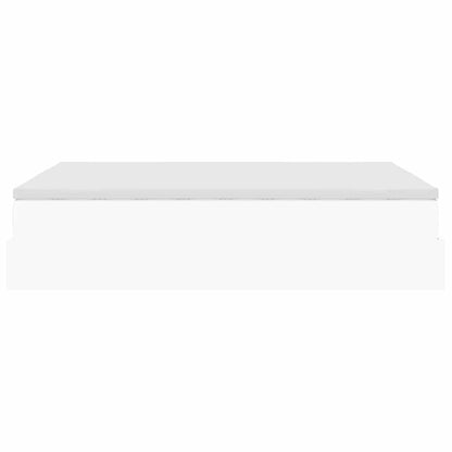 Ottoman bed met matras 140x190cm kunstleer wit