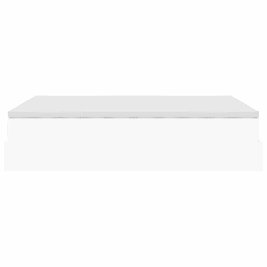 Ottoman bed met matras 140x190cm kunstleer wit