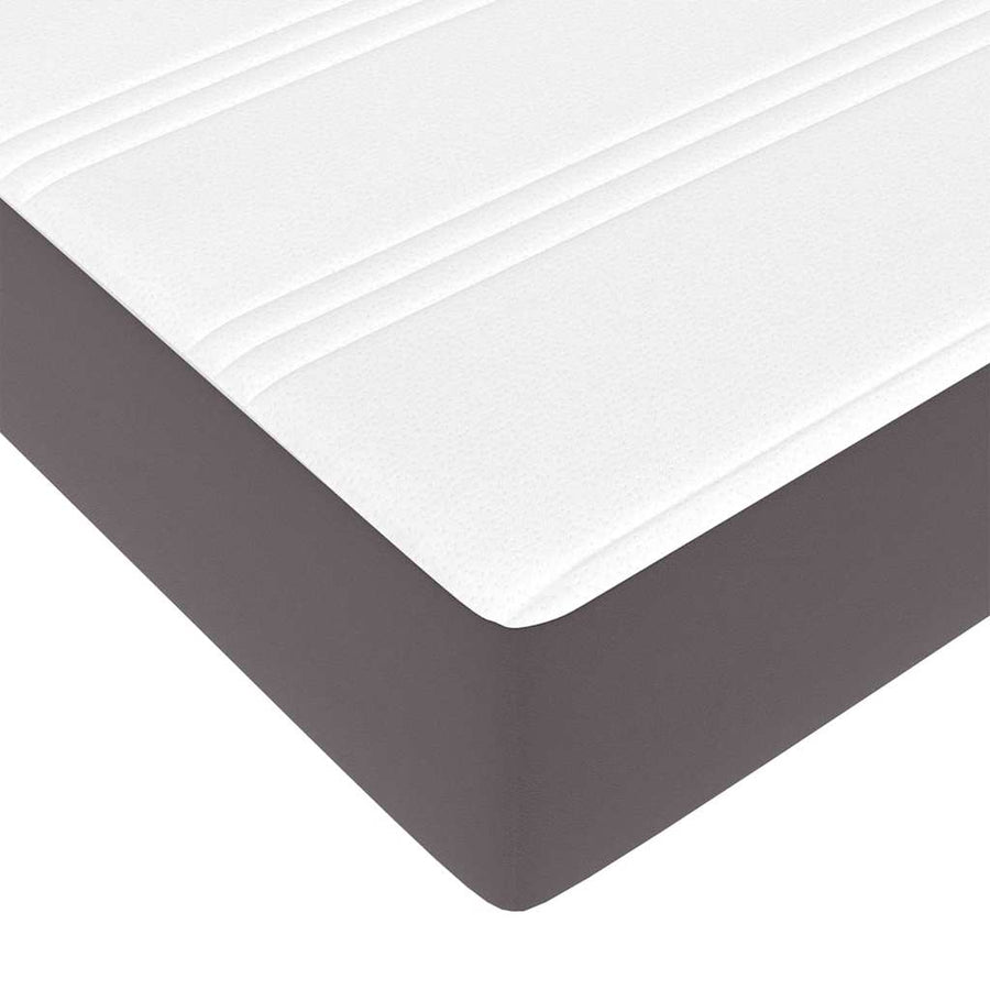 Ottoman bed met matras 140x190cm kunstleer grijs