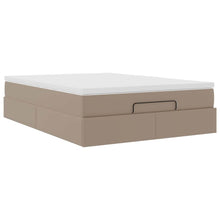 Ottoman bed met matras 140x190cm kunstleer cappuccinokleurig