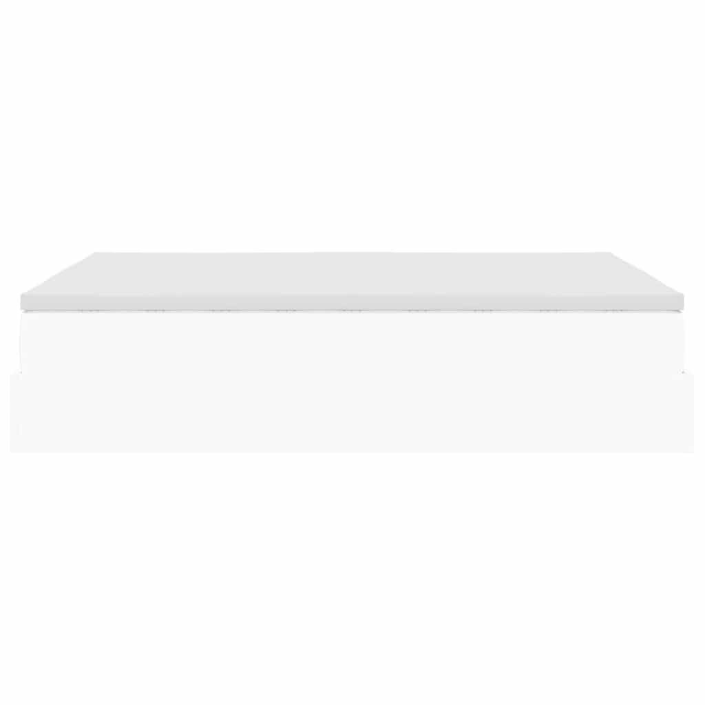 Ottoman bed met matras 140x200cm kunstleer wit