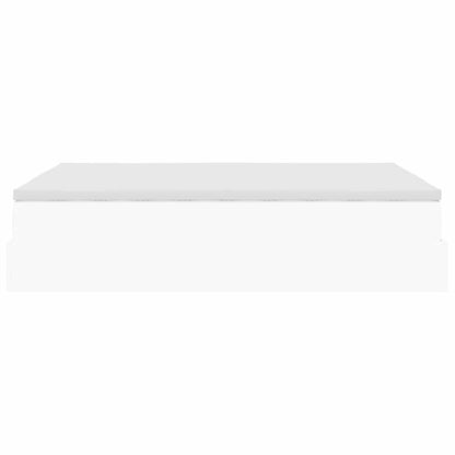 Ottoman bed met matras 140x200cm kunstleer wit