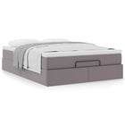Ottoman bed met opbergruimte 140x200 cm kunstleer grijs