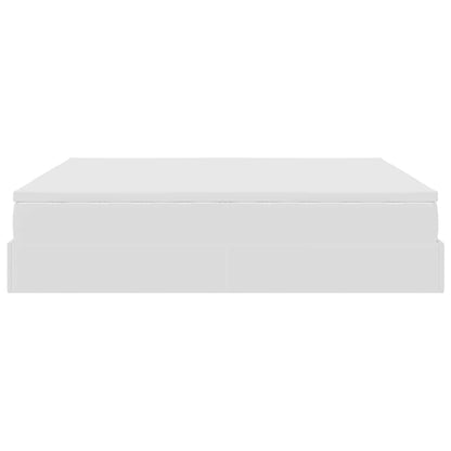 Ottoman bed met matras 160x200cm kunstleer wit