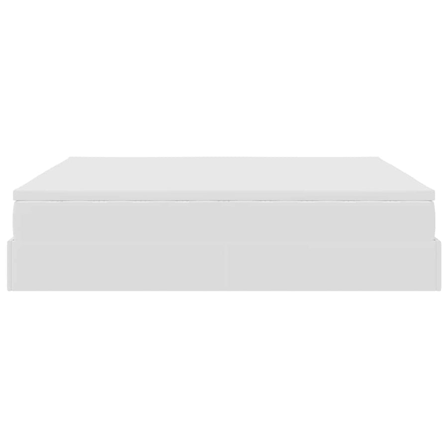 Ottoman bed met matras 160x200cm kunstleer wit