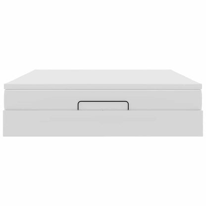 Ottoman bed met matras 180x200cm kunstleer wit