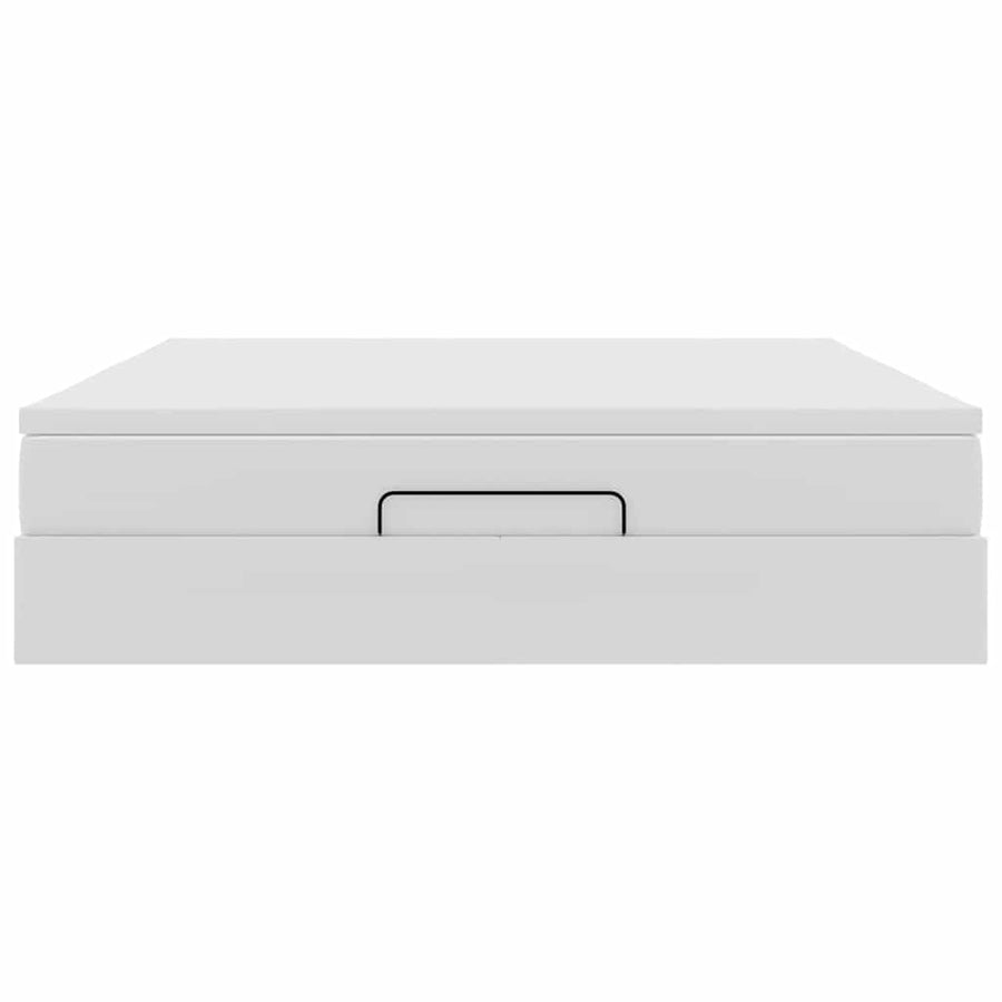 Ottoman bed met matras 180x200cm kunstleer wit