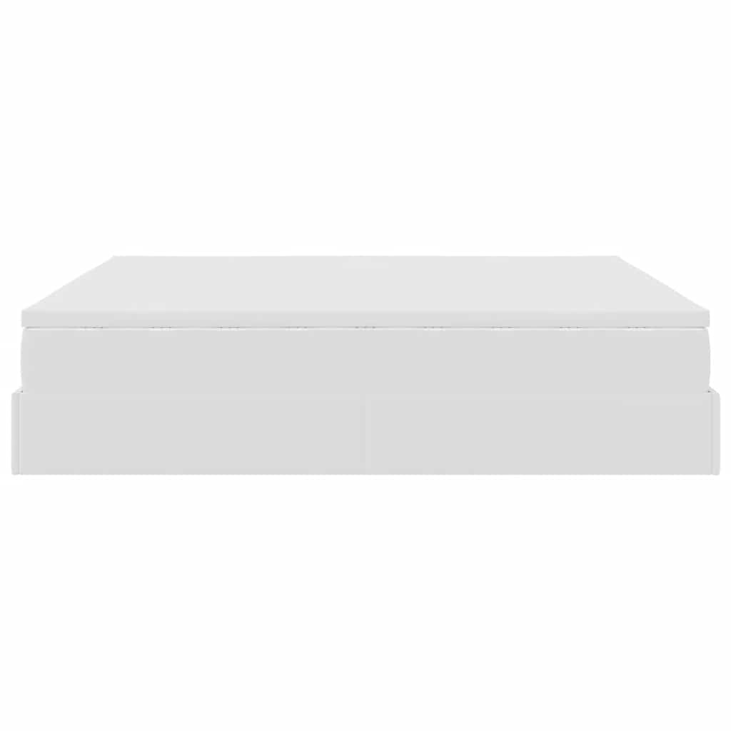 Ottoman bed met matras 180x200cm kunstleer wit