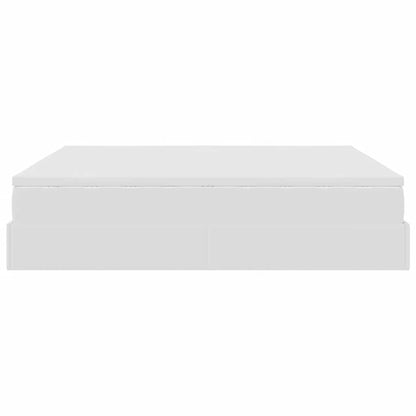 Ottoman bed met matras 180x200cm kunstleer wit