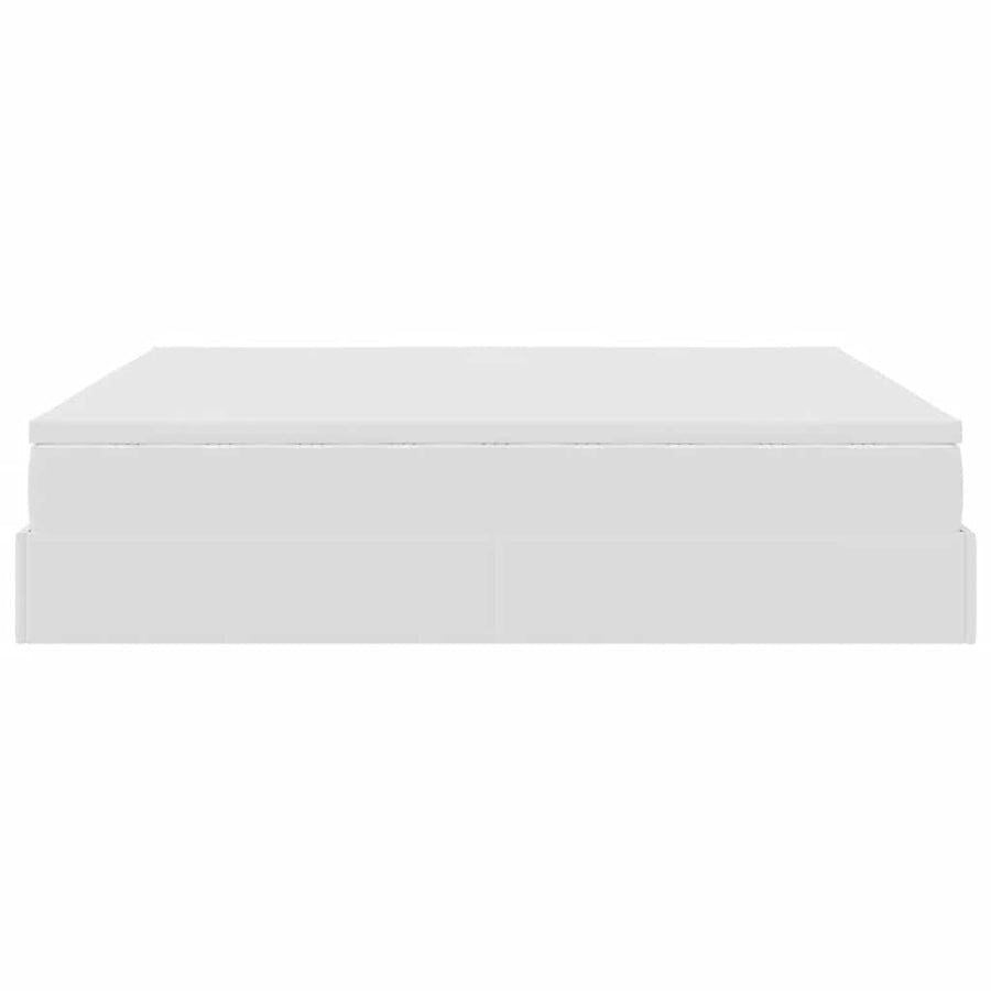 Ottoman bed met matras 180x200cm kunstleer wit