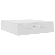Ottoman bed met matrassen 200x200cm kunstleer wit