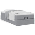 Ottoman bed met matras 80x200cm stof lichtgrijs