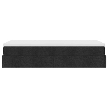 Ottoman bed met matras 80x200cm stof zwart