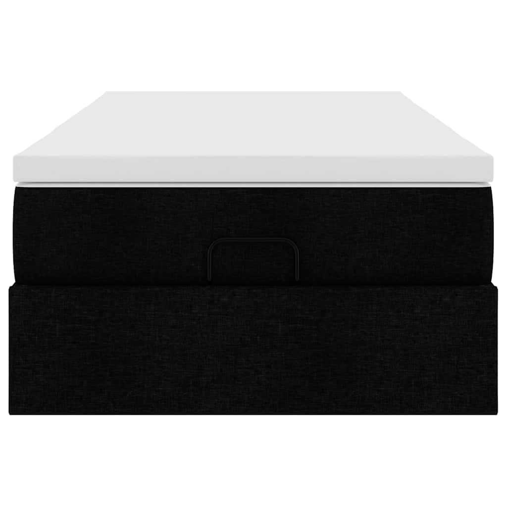 Ottoman bed met matras 90x190cm stof zwart