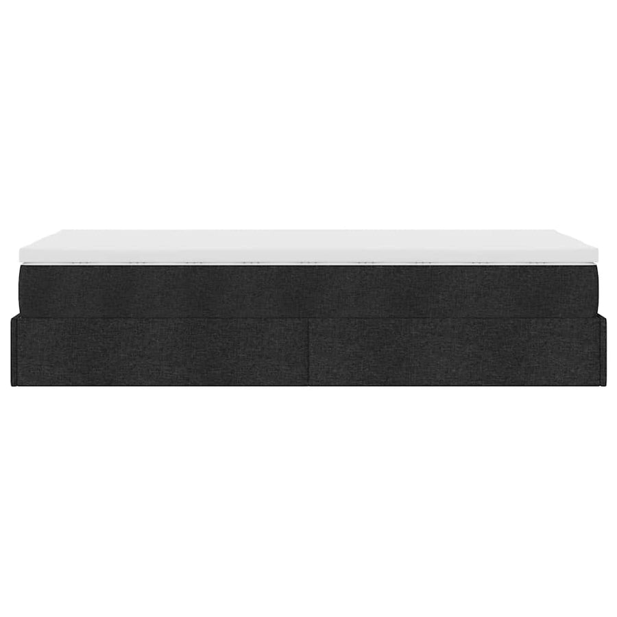 Ottoman bed met matras 90x190cm stof zwart