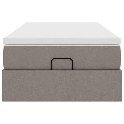 Ottoman bed met matras 90x190cm stof taupe