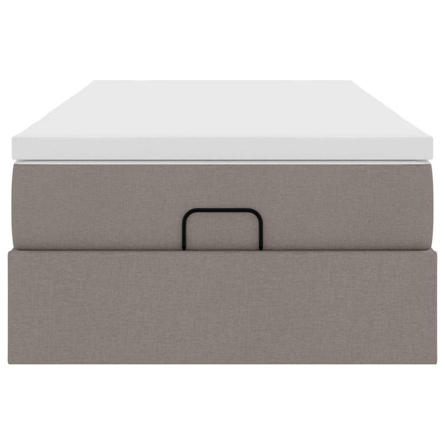 Ottoman bed met matras 90x190cm stof taupe