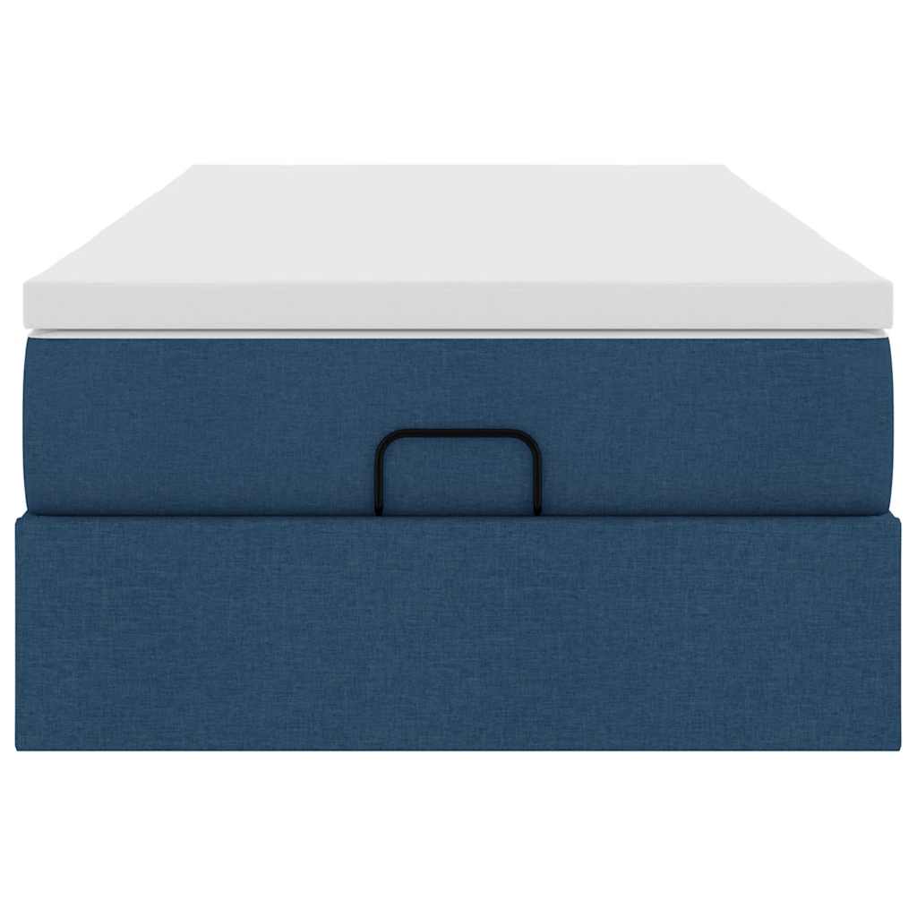 Ottoman bed met matras 90x190cm stof blauw