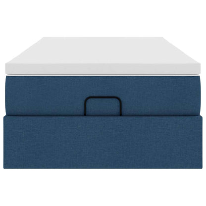 Ottoman bed met matras 90x190cm stof blauw