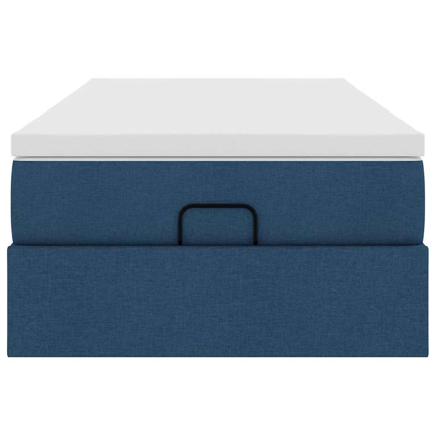 Ottoman bed met matras 90x190cm stof blauw