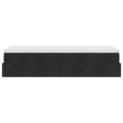 Ottoman bed met matras 90x200cm stof zwart