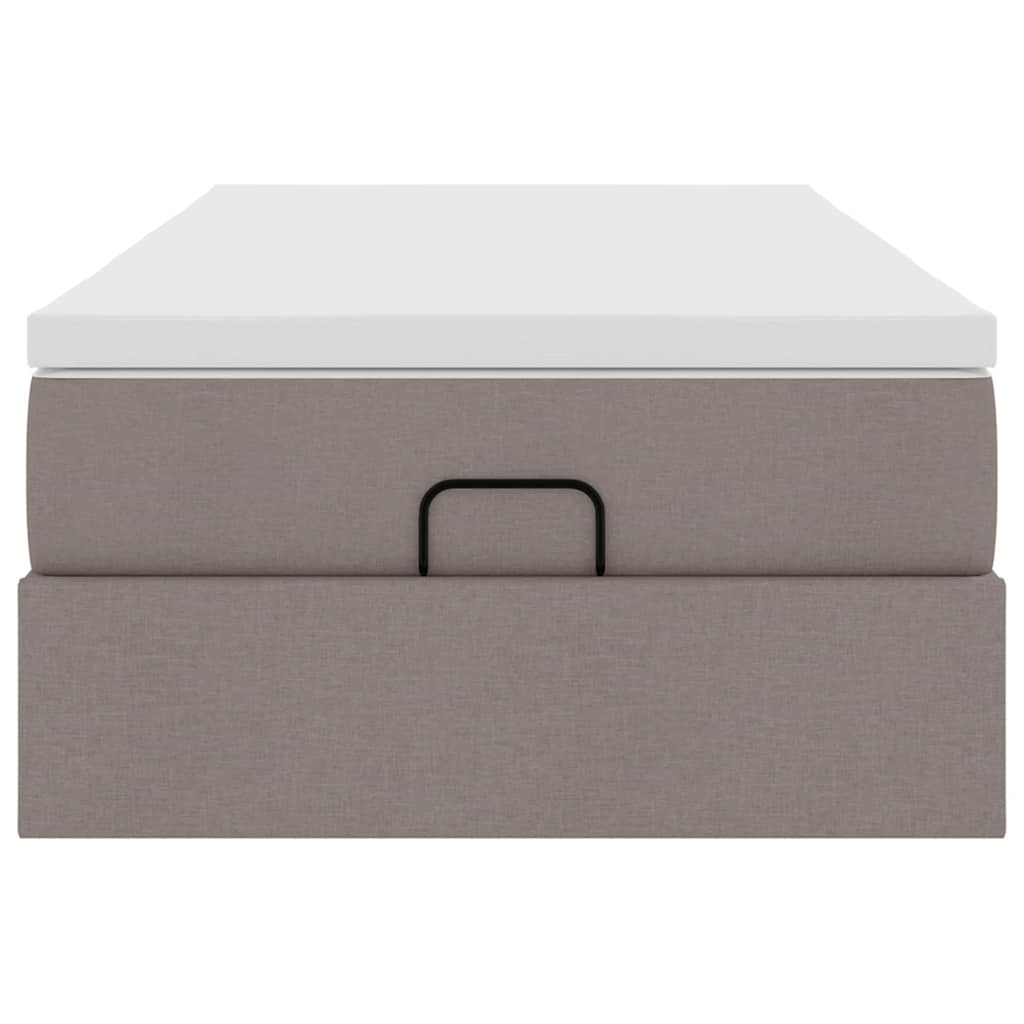 Ottoman bed met matras 90x200cm stof taupe