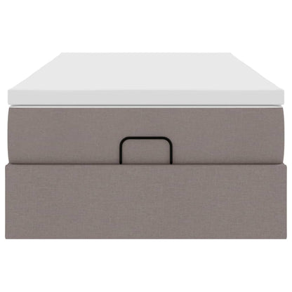 Ottoman bed met matras 90x200cm stof taupe