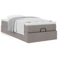 Ottoman bed met matras 90x200cm stof taupe