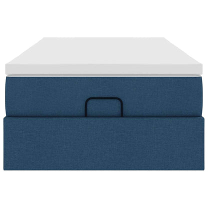 Ottoman bed met matras 90x200cm stof blauw