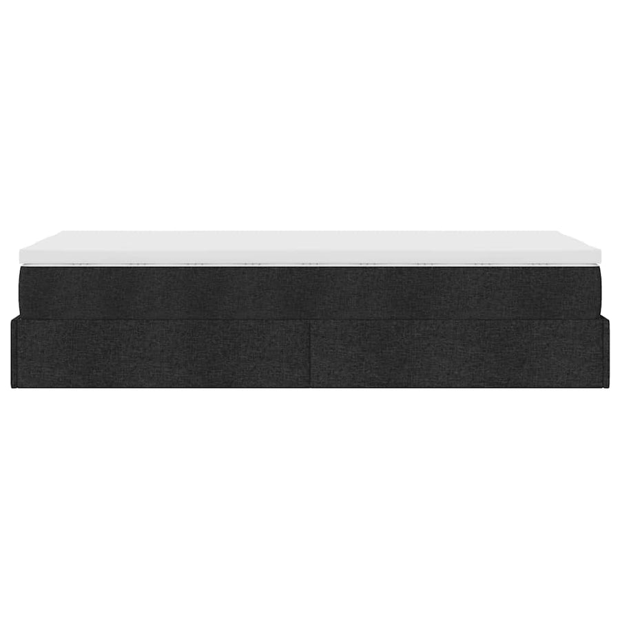 Ottoman bed met matras 100x200cm stof zwart