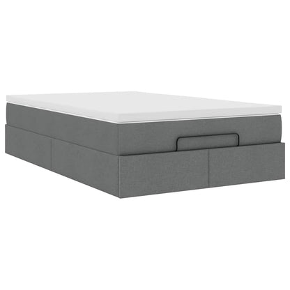 Ottoman bed met matras 120x190 cm stof donkergrijs