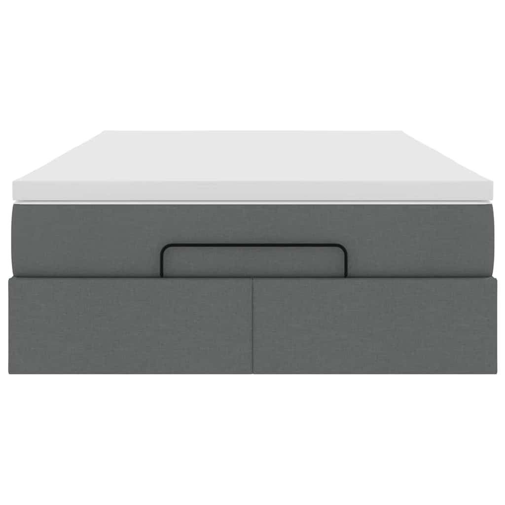Ottoman bed met matras 120x190 cm stof donkergrijs