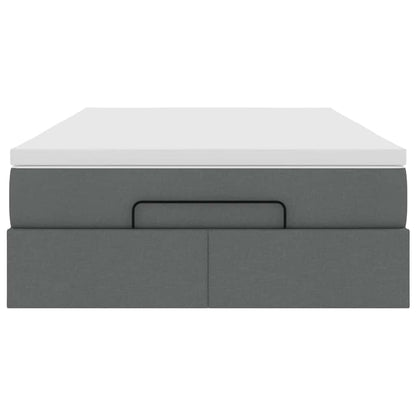 Ottoman bed met matras 120x190 cm stof donkergrijs