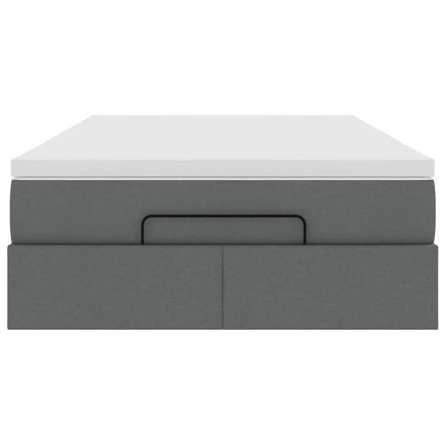 Ottoman bed met matras 120x190 cm stof donkergrijs