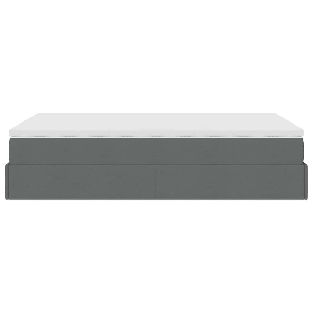 Ottoman bed met matras 120x190 cm stof donkergrijs