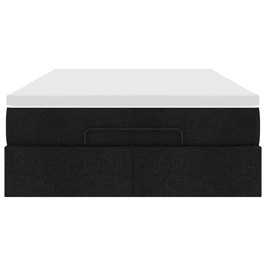 Ottoman bed met matras 120x190 cm stof zwart