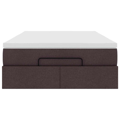 Ottoman bed met matras 120x190 cm stof donkerbruin