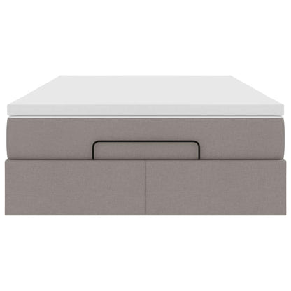 Ottoman bed met matras 120x190 cm stof taupe