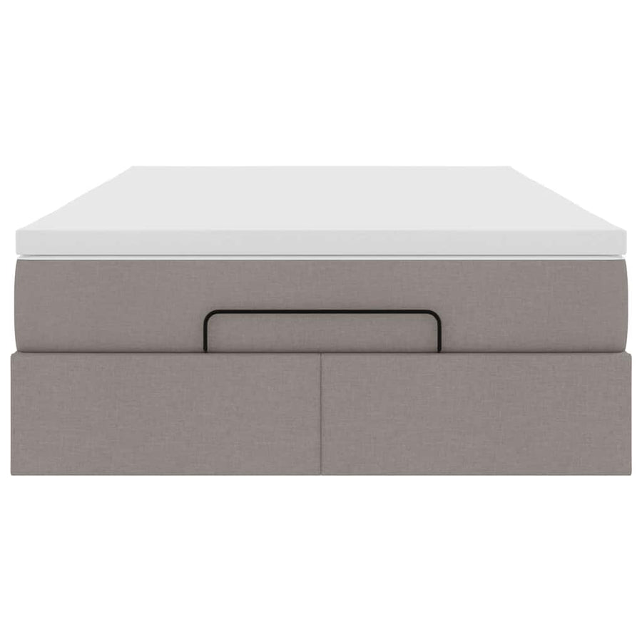 Ottoman bed met matras 120x190 cm stof taupe