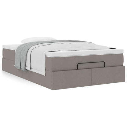 Ottoman bed met matras 120x190 cm stof taupe