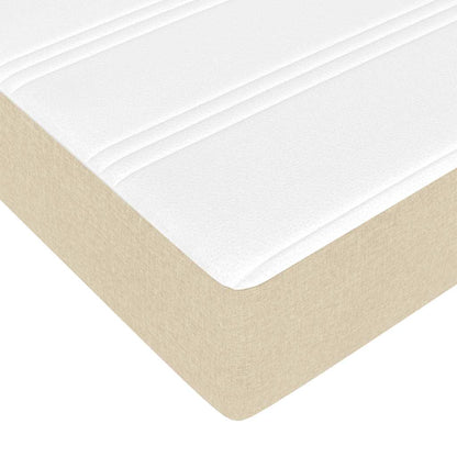 Ottoman bed met matras 120x190 cm stof crèmekleurig