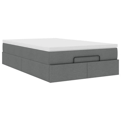 Ottoman bed met matras 120x200cm stof donkergrijs