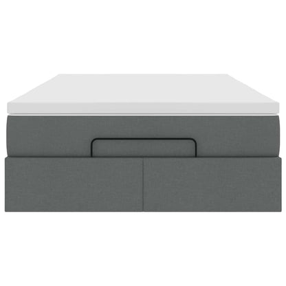 Ottoman bed met matras 120x200cm stof donkergrijs