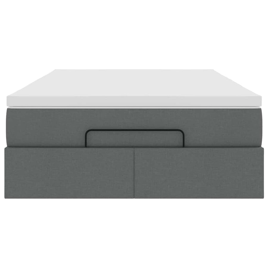Ottoman bed met matras 120x200cm stof donkergrijs