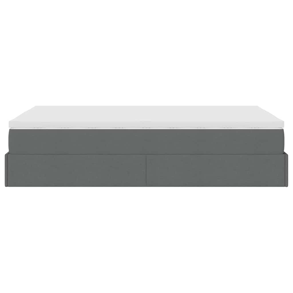 Ottoman bed met matras 120x200cm stof donkergrijs