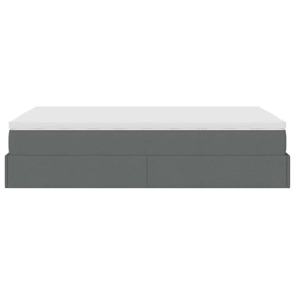 Ottoman bed met matras 120x200cm stof donkergrijs
