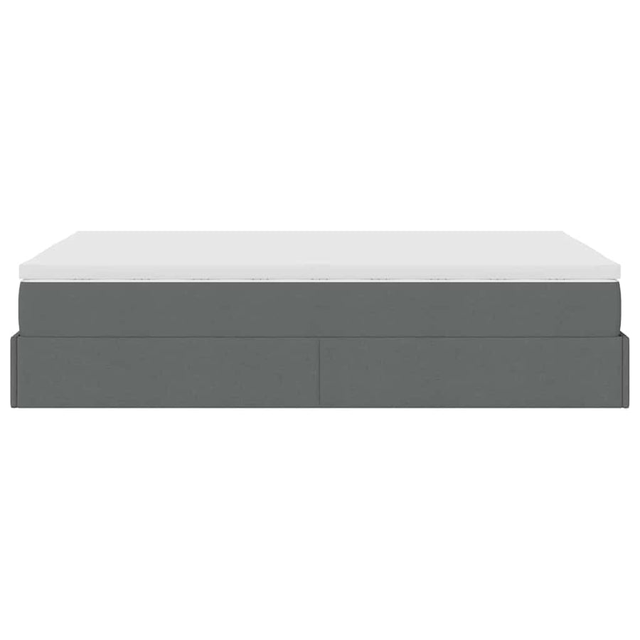 Ottoman bed met matras 120x200cm stof donkergrijs