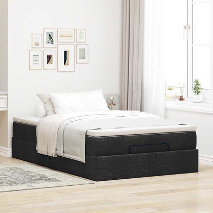 Ottoman bed met matras 120x200cm stof zwart