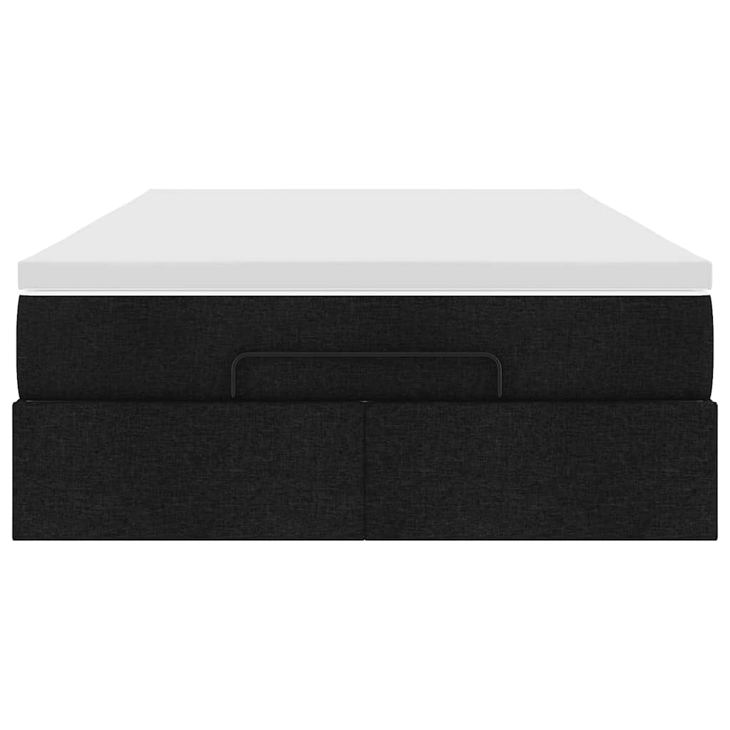 Ottoman bed met matras 120x200cm stof zwart